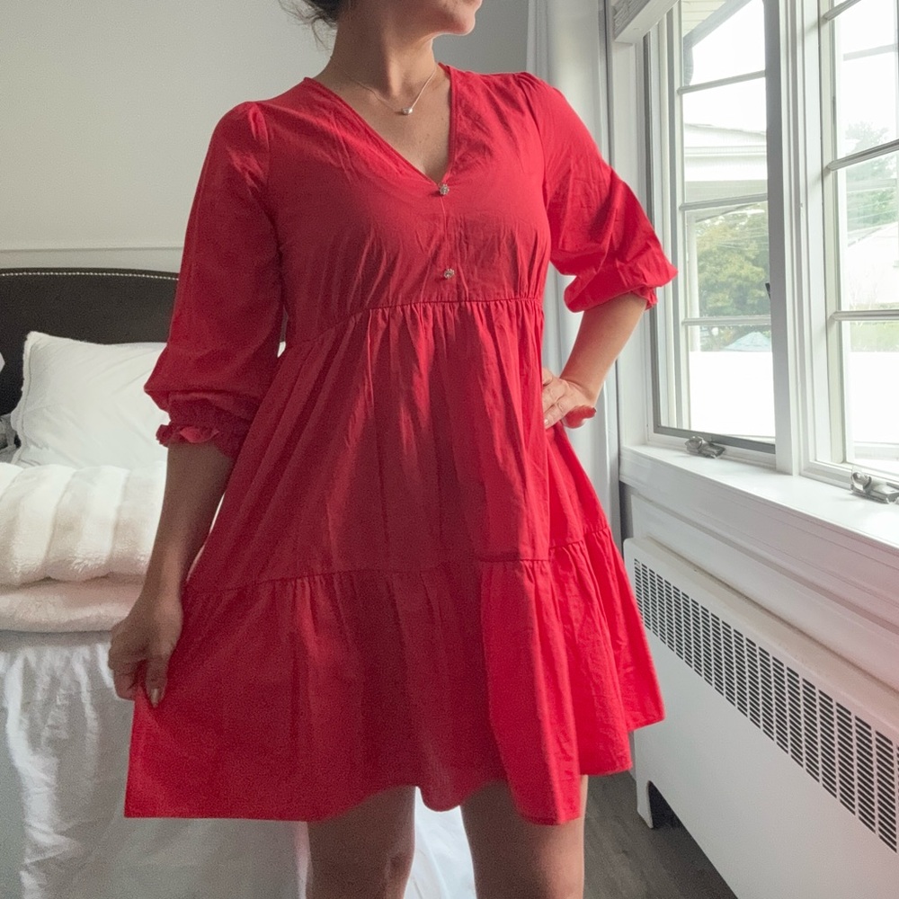 Zara red dress